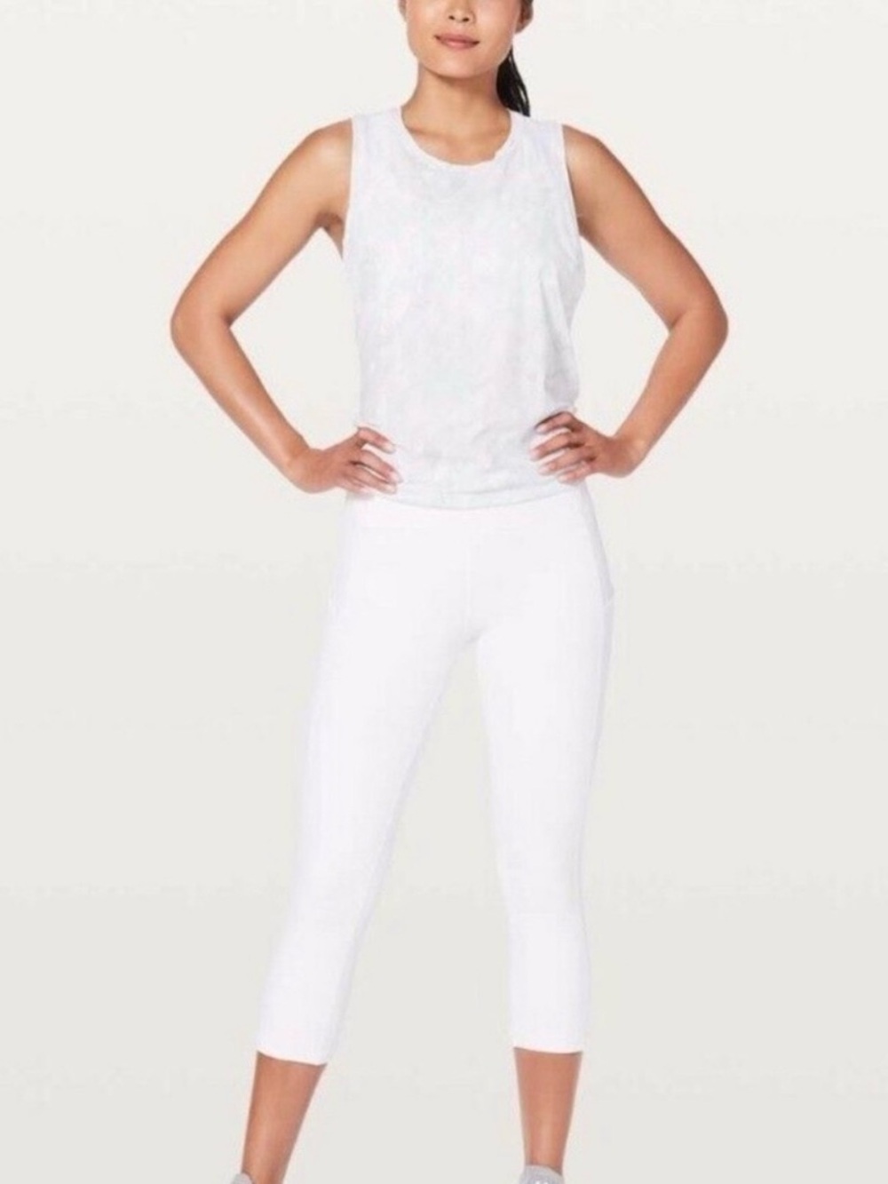 Lululemon Speed Up Crop 21” White Running Leggings